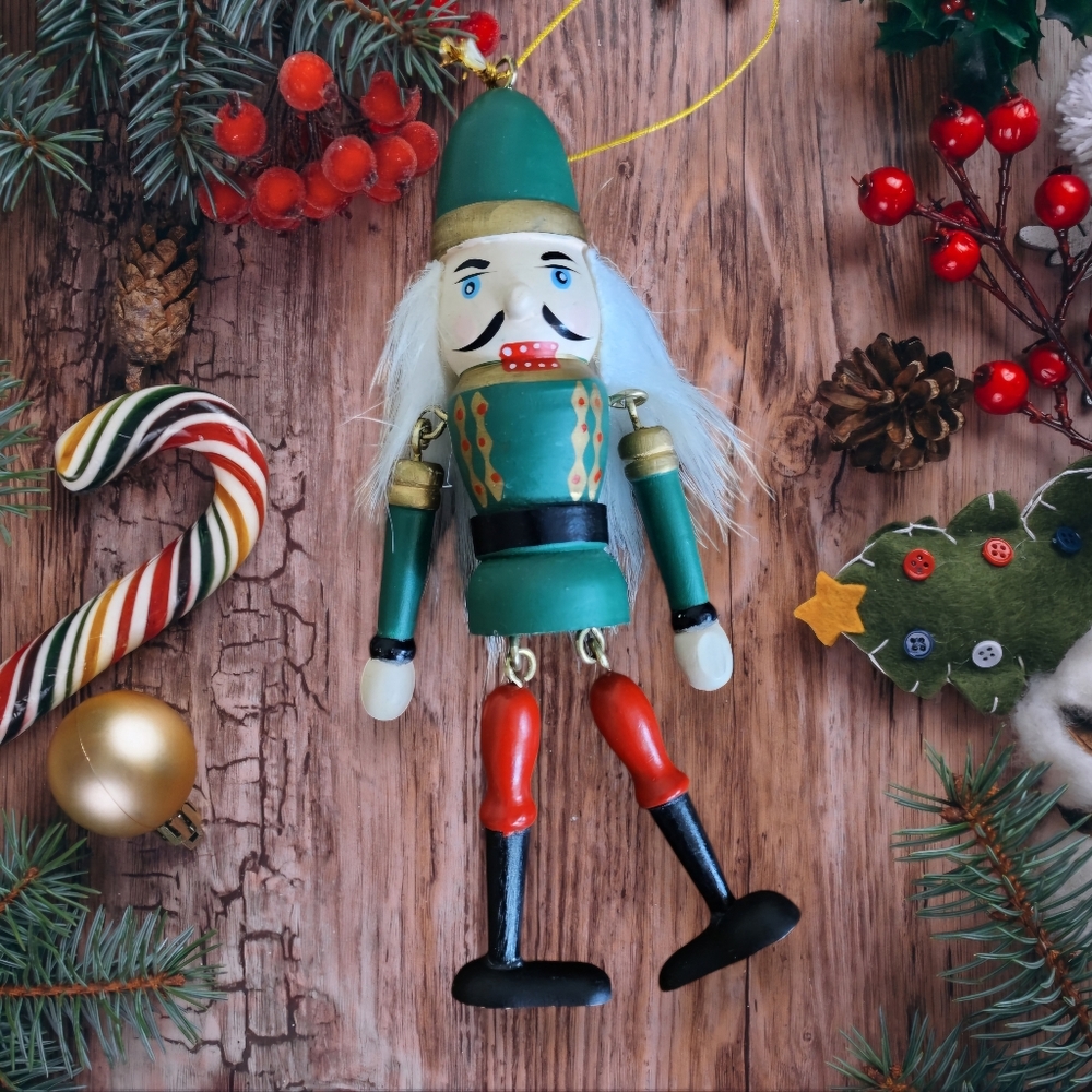 Vintage Nutcracker Soldier Christmas Ornament Unique Fun - Picture 4 of 9